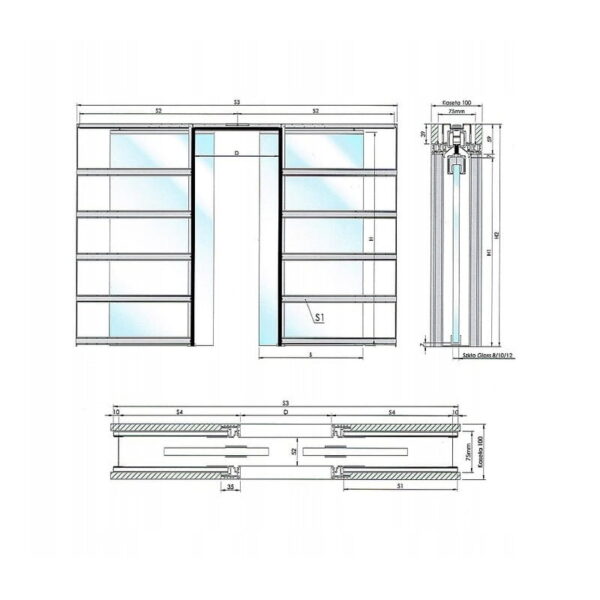 Stark glass podwójna 100 Ościeżnicowa