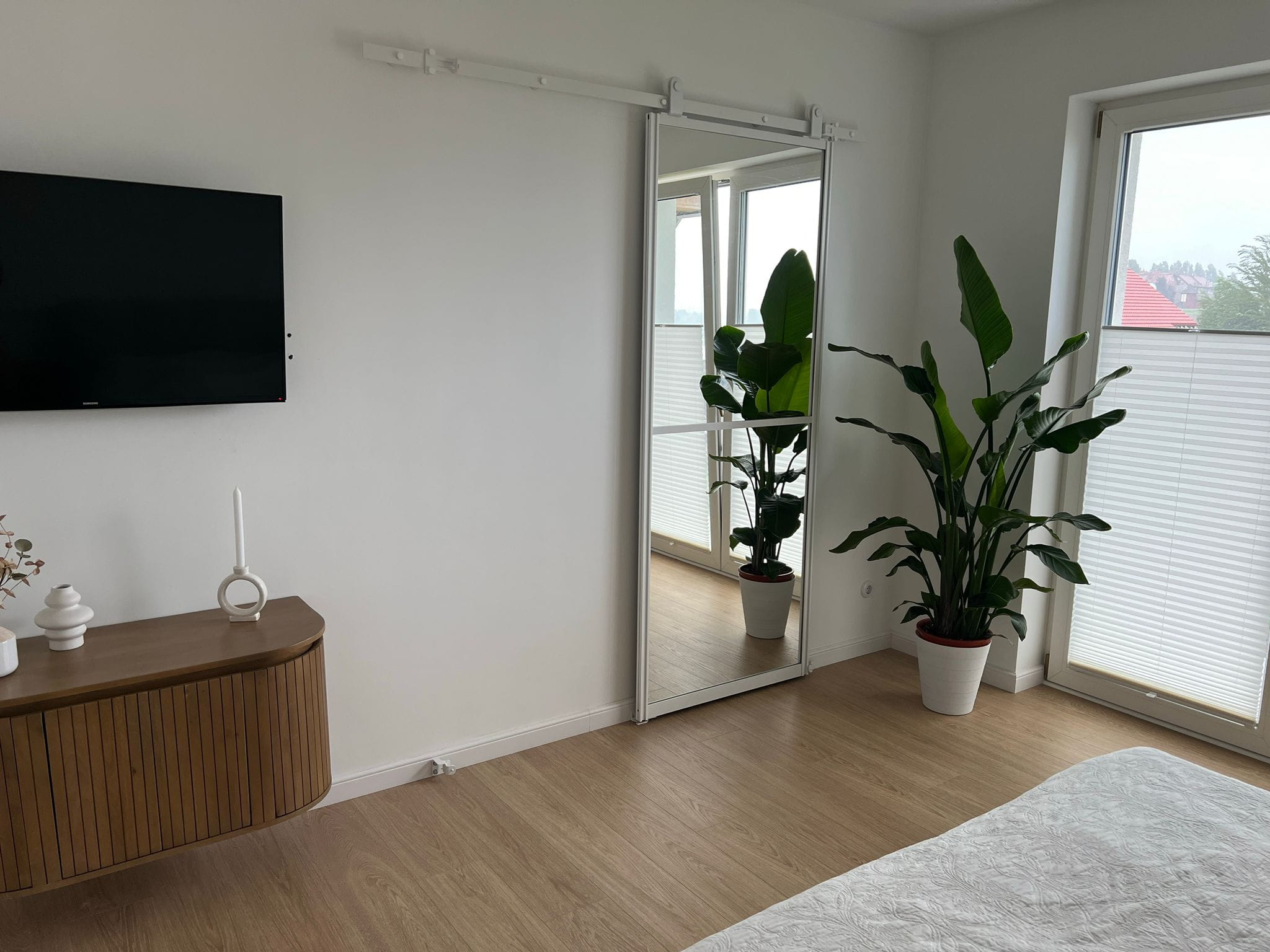 Twin Art Retro biały system przesuwny drzwi loft - obrazek 3