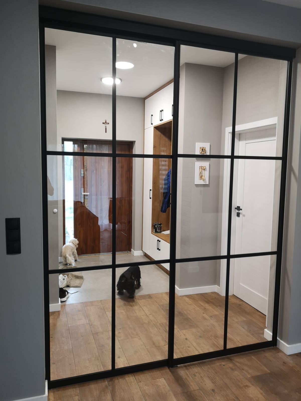 Wall glass dwuskrzydłowy ścianka szklana loft szklana ściana - obrazek 5