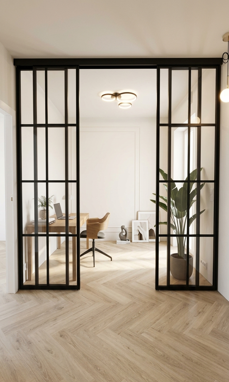 Wall glass czteroskrzydłowy ścianka szklana loft szklana ściana - obrazek 9
