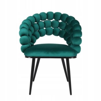 FOTEL-KRZESLO-BUBBLE-WELUROWE-TAPICEROWANE-ATRIA-BUTELKOWA-ZIELEN-NOGI-CZAR-Stan-opakowania-oryginalne