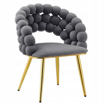 Krzeslo-Loft-SZARE-Welurowe-BUBBLE-Czarne-nozki-stelaz-Homla-Glebokosc-mebla-56-cm