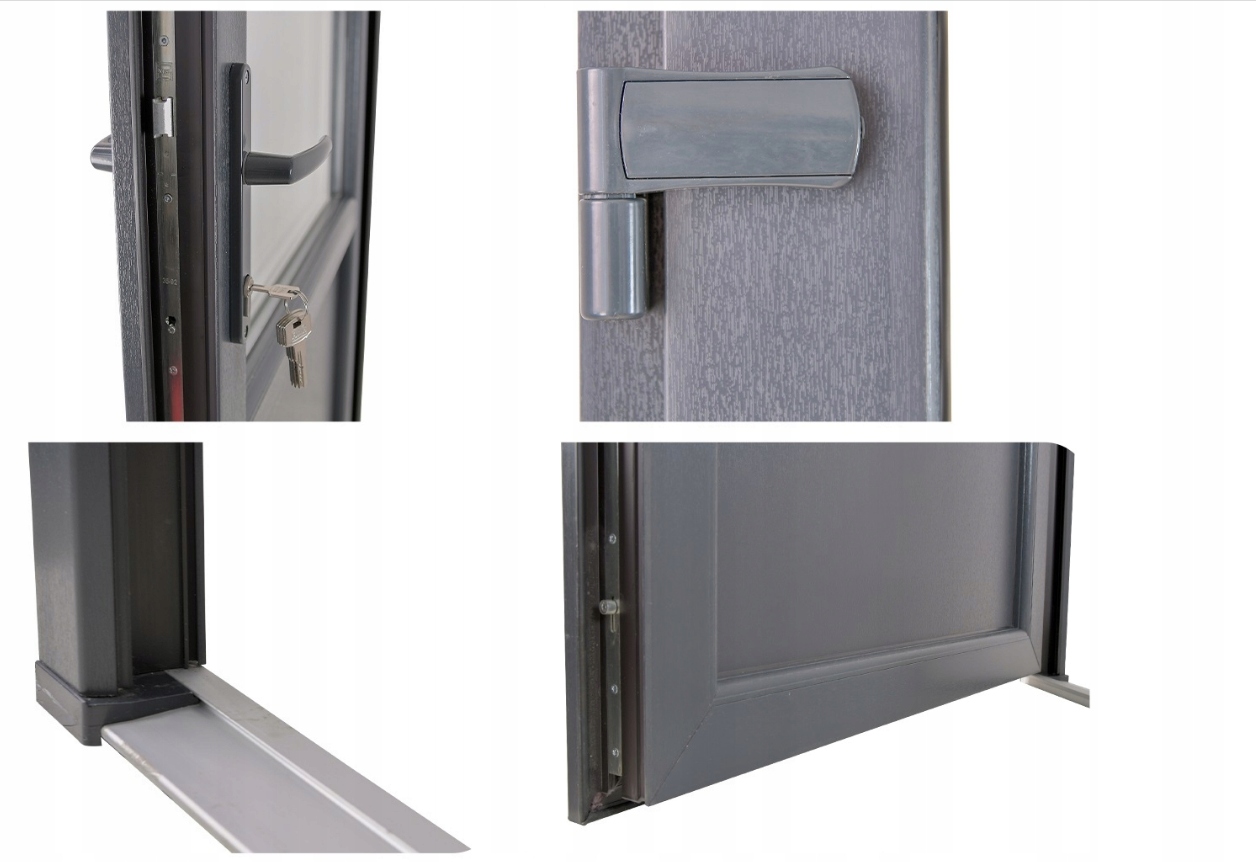 DRZWI SKLEPOWE PCV SZYBA/PANEL ZEWNĘTRZNE 125/210 140/210 160/210 180/210 - obrazek 5