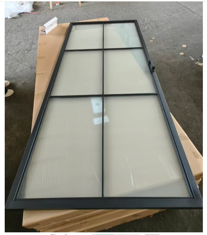 Drzwi stalowe przesuwne loft slim 3S komplet z systemem przesuwnym i szkłem 90 - obrazek 7