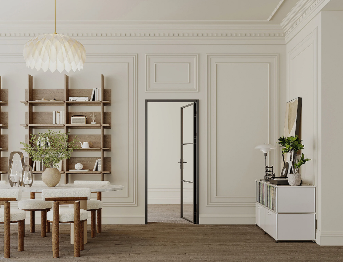 Drzwi Rozwierne 3s Aluminium Slim szkło hartowane loft Komplet z ościeżnicą 73 70 - obrazek 4