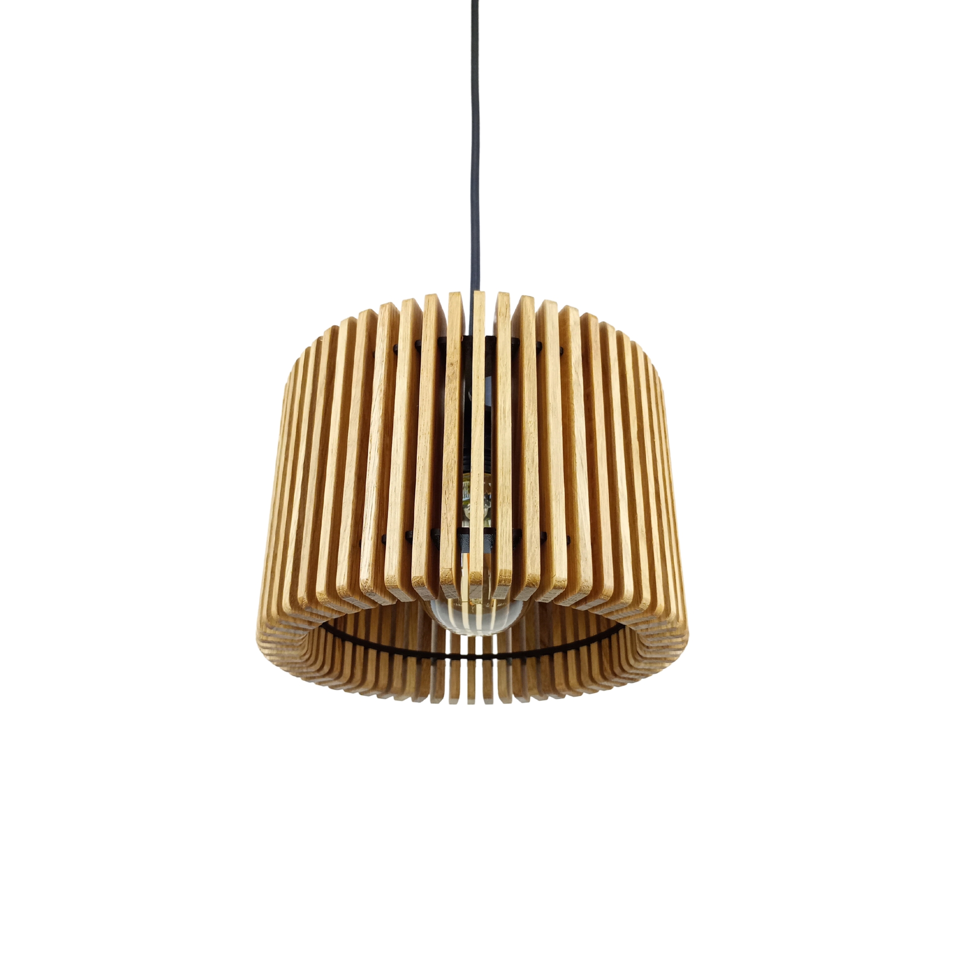 Nowoczesna Lampa wisząca dębowa lamelowa LO1X20 - loft naturalna HANDMADE - obrazek 4
